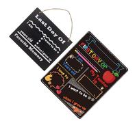 jojofuny 2 Piezas Pizarra de Escolar Doble Cara Decoración de Clases con Diseño Reutilizable para Recuerdos del Primer Día de Escuela Accesorios de
