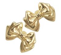 jojofuny 2 Piezas Pomos Decorativos de Latón Dorado Forma de Lazo Vintage para Cajones y Armarios, Tiradores Elegantes y Funcionales para Herrajes de Muebles Hogar
