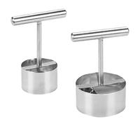 jojofuny 2 Piezas Removedor de Frutas de Acero Inoxidable, Extractor de Fruta, Plata, Mango Cómodo Antideslizante, para Frutas como Manzanas, Uso en Cocina
