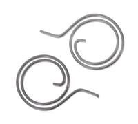 jojofuny 2 Piezas Resorte Circular de Regreso para Manija y Pomo de Puerta, Hierro Negro, Alta Durabilidad, Tamaño 4.20x2.80x0.20 Cm, Adecuado para Oficina y Hogar