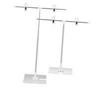 jojofuny 2 Piezas Soportes Ajustables para Carteles de Mesa y Suelo Estructura Metálica Resistente Expositor Pop para Publicidad Tiendas y Ferias