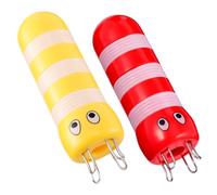 jojofuny 2 Piezas Tejedora Forma de Abeja de Plástico Abs, Herramienta DIY para Tejer Cuerda 4 Clavijas, Colores Amarillo y Rojo, Adecuado para Manualidades y Tejido de Suéteres