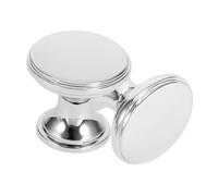 jojofuny 2 Piezas Tiradores de Armario Redondos Aleación de Zinc Cromada Pomos de Forma de Champiñón para Agujero Único Mango Sólido para Cómodas Armarios y Muebles de Cocina y Baño
