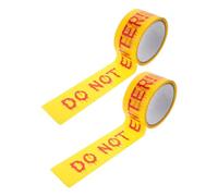 jojofuny 2 Rollos Cinta de Precaución Amarilla para Halloween Resistente a Desgarros Alta Visibilidad Adecuado para Decoraciones de Fiestas de Vampiros y Exteriores