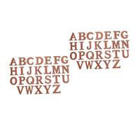 jojofuny 2 Series Letras Marrones De Madera Cortar Letras Artesanía Pequeño as Madera a Alfabeto Artesanal De Bricolaje Recorte De as De Coffee 26 Piezas