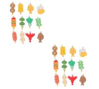 jojofuny 2 Series Llavero Colgante De Comida Víspera De Todos Por De Moda Chicas Alimento Para Llavero Encantos A Granel Joyas De Comida Resina Piezas*2