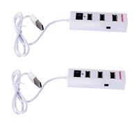 jojofuny 2 Uds 4 Puertos USB Hub Ordenador De Viaje