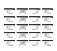 jojofuny 20 Clips para Gorros de Peluca Peines de Acero de 6 Dientes Accesorios para Peluca DIY Clips de Fijación Prácticos para Uso Personal y Barberías Paquete de 20 Unidades