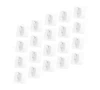 jojofuny 20 Ganchos Adhesivos Transparentes de Pared Autoadhesivos y Multiusos Colgadores Redondos para Baño y Almacenamiento el Hogar Ideales para Botellas de Spray y Objetos Pequeños