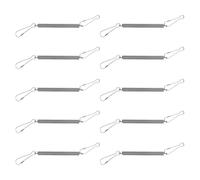 jojofuny 20 Ganchos de Resorte de Acero Inoxidable con 2 Clips para Portabotellas de Agua en Jaulas de Animales Pequeños, Extensibles hasta 40 Cm, Soporte Colgante para Conejos y