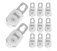 jojofuny 20 Ganchos para Riel de Cortina Corredizos de Acero Inoxidable Rodillos Silenciosos Rodamientos de Bolas para Cortinas Pesadas Accesorios de Baño y Dormitorio Paquete de 20