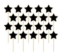jojofuny 20 Mini Pizarras de Madera Forma de Estrella de Cinco Puntas para Mensajes y Letreros Creativos Etiquetas Decorativas para Flores y Plantas de Jardín Ligeras y Portátiles