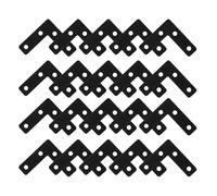 jojofuny 20 Soportes de Esquina en L de Acero Inoxidable Negro 5x5 Cm para Muebles de Madera, Soportes Planos Resistentes para Carpintería y Reparación, Accesorios para Bricolaje y