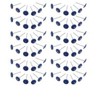 jojofuny 200 Unidades Clavos para Techo Redondos de 2 Pulgadas Cabeza de Plástico Azul, Material Plástico y Metal, Instalación Rápida para Protección de Láminas Impermeables