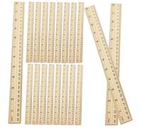 jojofuny 20piezas Regla De Madera para Medir De Dibujo Métrica De Oficina Práctica Portátil