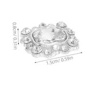 jojofuny 24 Piezas Botones de Cristal con Strass Brillantes para Coser Decoración para Ropa Bolsas Manualidades y Adornos Versátiles