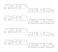 jojofuny 24 Piezas Kit de Dibujo Geométrico Plantillas de Círculos, Triángulos y Hexágonos en Pet, Portátil y Fácil de Guardar para Manualidades DIY y Dibujo Técnico Escolar