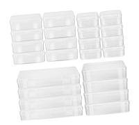 jojofuny 24piezas Caja De Plástico Transparente Para Almacenamiento Cajas Organizadoras Pequeñas Para Artículos De Papelería Manualidades y Otros Usos Incluye Tapa