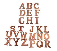 jojofuny 26piezas Fichas De Madera Letras Inglés Color Madera Profundo Herramienta Educativa Para Aprender Inglés Decoración Creativa De Pared