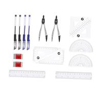 jojofuny 2juegos Kit De Compás Profesional Unidades De Regla De Dibujo para Estudiantes De Geometría Kit De Reglas Matemáticas