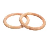 jojofuny 2piezas Asas De Madera Sin Terminar Asas Redondas Para Bolsos Accesorios Para Manualidades Aros De Madera Natural Para Macramé
