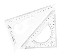 jojofuny 2piezas Reglas Triangulares Transparentes para Matemáticas y Geometría Incluye Transportador y Ángulo Recto para Estudiantes y Arquitectos