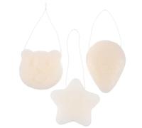 jojofuny 3 Esponjas Limpiadoras Faciales y Corporales de Adultos Esponjas Exfoliantes Suaves y Absorbentes Formas de Estrella Oso y Gota Ideales para Limpieza Diaria y Cuidado Piel