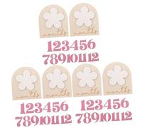 jojofuny 3 Juegos Accesorios De Fotografía De Bebé Accesorios De Fotografía para Bebés Recién Nacidos Meses Mensual Artículo Lista Signo De Hola De Madera