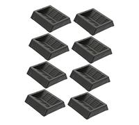 jojofuny 3 Juegos Almohadilla De Rueda Antideslizante Tapones De Cama para Piso De Madera Dura Tapones para Ruedas De Muebles Posavasos De Silicona Tazas Black Gel De Sílice 8 Uds * 3