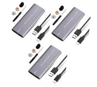 jojofuny 3 Piezas Caja de Disco Duro Unidad de Estado sólido Externa Disco Duro Externo ssd Disco Duro Digitales Disco Duro de Almacenamiento Ordenador portátil Conductor Linea de Datos