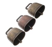 jojofuny 3 Piezas Campanas de Cobre para Mascotas Cencerros Pequeños de Vaca para Collar Accesorios DIY Decorativos para Perros Ovejas y Ganado Diseño Vintage y Duradero