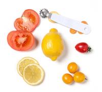 jojofuny 3 Piezas Descorazonador de Fresa, Extractor de Núcleos de Fresas Casero, Acero Inoxidable y Pp, Blanco, Fácil de Limpiar, para Hacer Mermelada