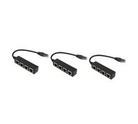 jojofuny 3 Piezas Divisor de Puerto Accesorio de Red Divisor de Cable de 4 Ranuras Adaptador ethernet Adaptador de Cable RJ Cable Red Dispositivo Divisor de Cable Divisor de Cable de Red