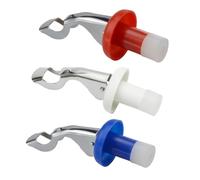 jojofuny 3 piezas Tapones de Silicona para Vino Cierre Hermético Manual Reutilizable Tapón Redondo para Botellas de Vino Tinto y Blanco Resistente y Seguro Colores Rojo Azul Oscuro y