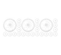 jojofuny 3 Series Transportador De Plástico Transportador Geométrico Transportador De Precisión Transportador Completo De 360 Grados Transparente para Medición Dibujo 8 Piezas x 3
