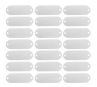 jojofuny 30 etiquetas rectangulares de aluminio para grabar, láminas de metal plateadas en blanco de 2" x 0,75" para llaveros y mascotas, etiquetas para equipaje, 1 mm de grosor.