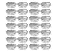 jojofuny 30 Moldes para Tartaletas de Acero Inoxidable Grueso Borde Festoneado Antiadherente para Hornear Cupcakes y Tartas Pequeñas Taza para Horno Apto Uso Doméstico y Profesional