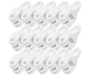 jojofuny 30 Piezas Ganchos para Deslizadores de Riel de Cortina Rueda de Cojinete Silenciosa Accesorios de PVC y Abs para Cortinas Riel para Movimiento Suave y Fácil Instalación