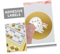 jojofuny 30 piezas Pegatinas Autoadhesivas Redondas Doradas Rascable para Tarjetas DIY de Sorpresa y Recompensas para Eventos Shower Halloween y Navidad