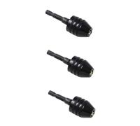 jojofuny 3piezas Adaptador De Mandril Sin Para Taladro Eléctrico De Mordazas Accesorio De De Perforación y Destornillado Color Negro