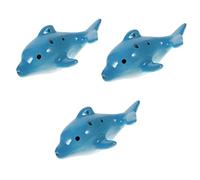 jojofuny 3piezas Ocarina De Cerámica Forma De Delfín Portátil Para Principiantes y Niño Niña Instrumento Musical Para Aprendizaje y Diversión