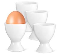jojofuny 4 Hueveras Fáciles de Limpiar de Cerámica para Huevos Duros de Color Diseño Moderno y Elegante para Desayuno en Cocina