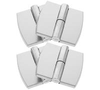 jojofuny 4 Piezas Bisagras de Cierre Automático para Mamparas de Baño, Acero Inoxidable Resistente Corrosión, Juego de (2 Izquierdas 2 Derechas), Accesorios para Cubículos de Baño