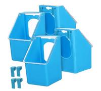 jojofuny 4 Piezas Comedero Colgante para y Loros con Tapa Alimentador Multiusos para Jaulas de Aves Pequeñas como Codornices y Gorriones Práctico para Jardín y Balcón