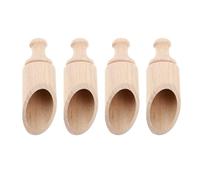 jojofuny 4 piezas Cucharas Pequeñas de Madera para Miel y Sal Cucharillas Multiusos para Cocina y Baño Cucharas Medidoras Seguras y Resistentes Compacto Color Madera Natural