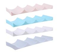 jojofuny 4 Piezas Estante Plástico Apilable para Botellas y Latas Organizador para Nevera y Cocina Soporte Compacto para Vino y Bebidas de Azul y Rosa para Despensa y Salón