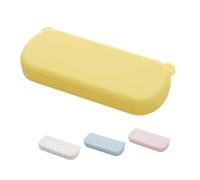 jojofuny 4 Piezas Estuche Rígido para Lápices con Compartimentos Caja de Plástico Organizadora de Gran Capacidad para Estudiantes de Unidades con Diseño de Colores Amarillo Azul y