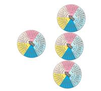 jojofuny 4 Piezas Insignia de rueda de emociones rueda de sentimientos decoración de la pared de la rueda sensación de emoción de insignia de rueda sentimientos rueda insignia emociones