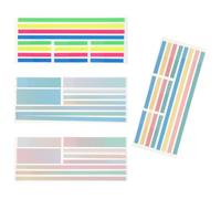 jojofuny 4 Piezas Pestañas Adhesivas para Anotar Libros y Páginas Diseño Delgado, Material Pet y Colores Neón Vibrantes, Portátiles Estuche Compacto para Estudio