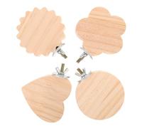 jojofuny 4 Piezas Plataformas para Pájaros Soporte de Madera Natural para Loros Pequeños Perchas Multifuncionales para Periquitos Cacatúas Y Cockatiels Accesorios de Jaula
